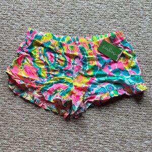 Lilly Pulitzer Pink and Green Patterned Shorts